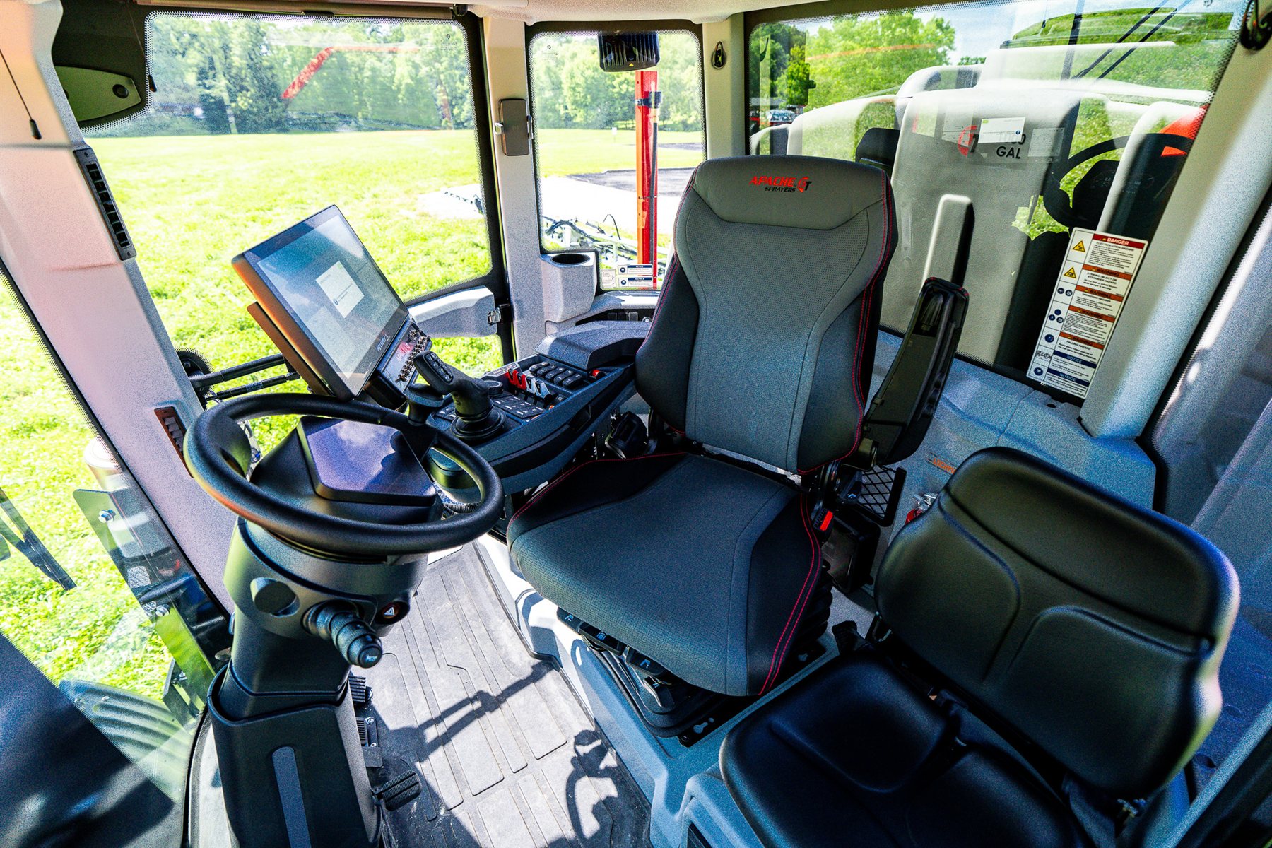 The redesigned MY27 Apache cab interior with the new operator seat