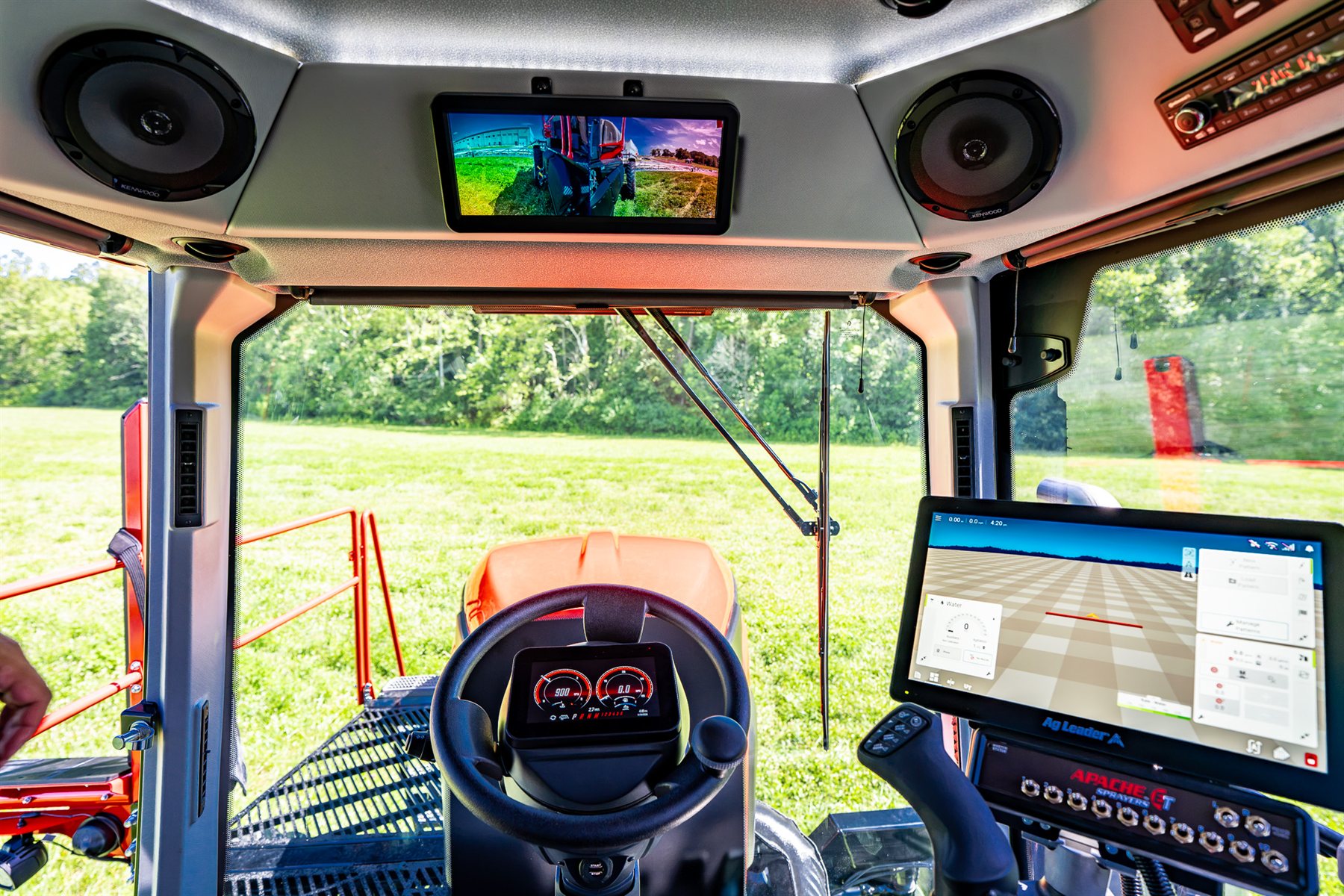 Redesigned right-arm console and in-cab displays